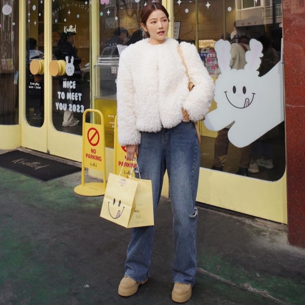 Zara Cream Teddy Jacket - Picture 10 of 12
